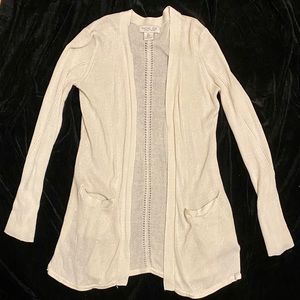 Rachel Zoe Knit Pointelle Cardigan